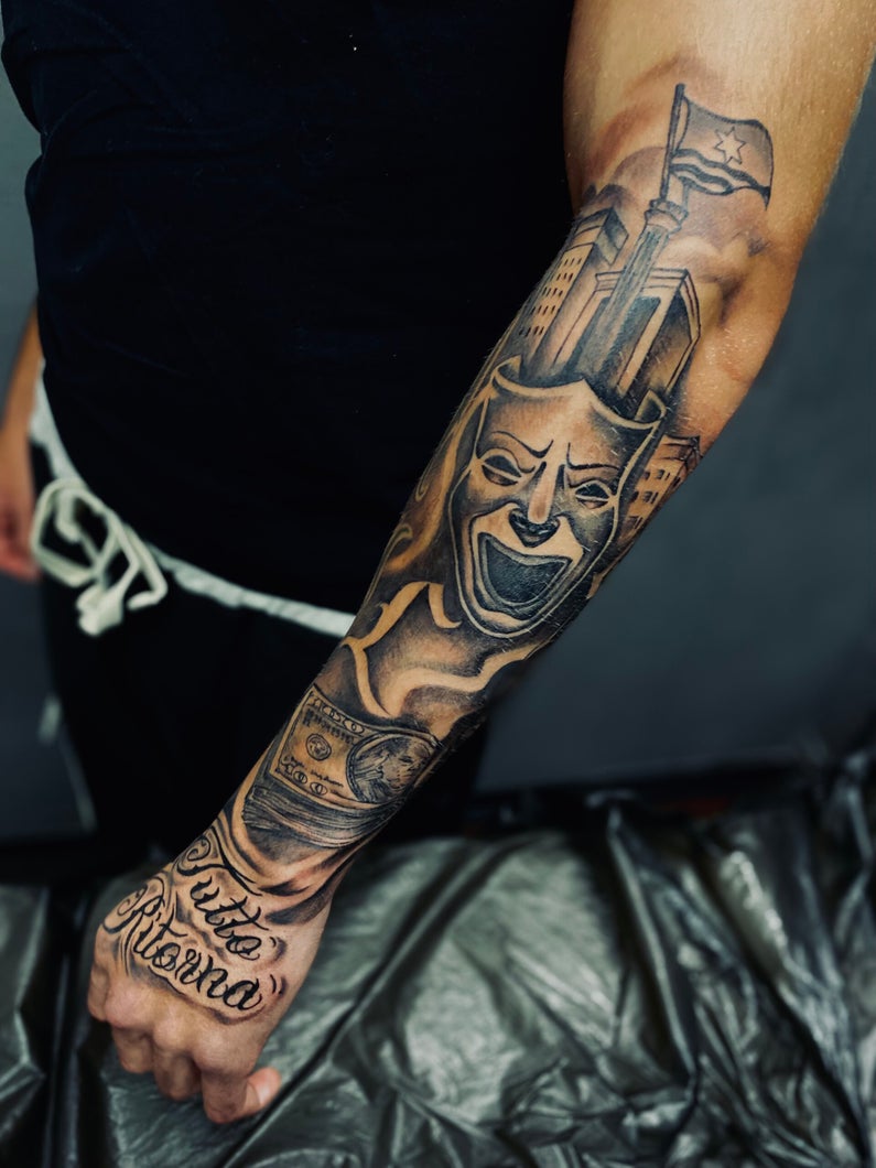 Custom tattoo work by Golden Phoenix Tattoo Art